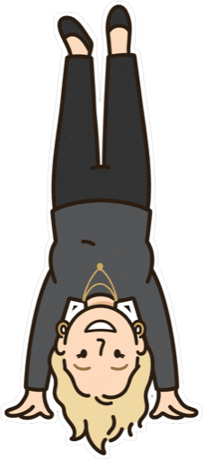 Handstand sticker